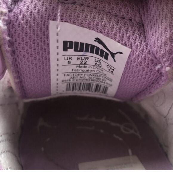 Puma Pink Glitter Sneakers Size 6 - Picture 6 of 10